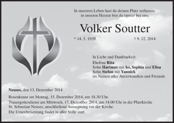 Anzeige von Volker Soutter von MGO