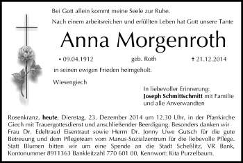 Anzeige von Anna Morgenroth von MGO