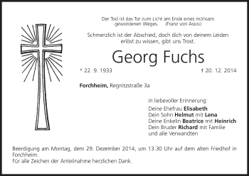 Anzeige von Georg Fuchs  von MGO