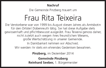 Anzeige von Rita Teixeira von MGO