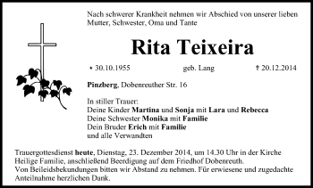 Anzeige von Rita Teixeira von MGO