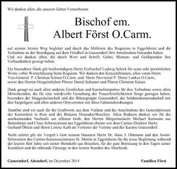 Anzeige von Albert Först von MGO