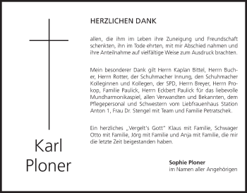 Anzeige von Karl Ploner von MGO