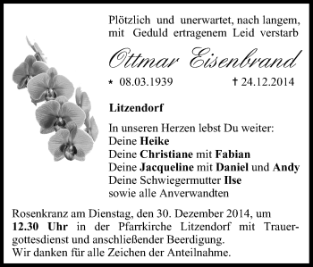 Anzeige von Ottmar Eisenbrand von MGO