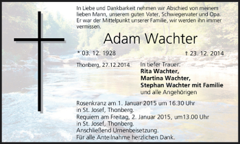 Anzeige von Adam Wachter von MGO
