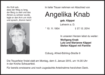 Anzeige von Angelika Knab von MGO