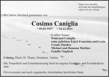 Anzeige von Cosimo Caniglia von MGO