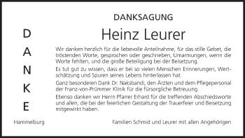 Anzeige von Heinz Leurer von MGO