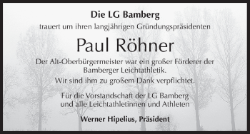 Anzeige von Paul Röhner von MGO