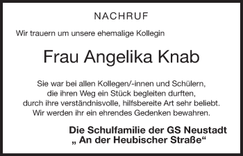 Anzeige von Angelika Knab von MGO