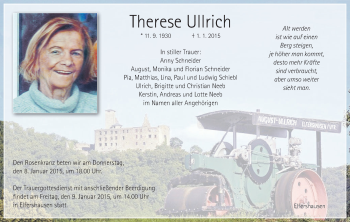 Anzeige von Therese Ullrich von MGO