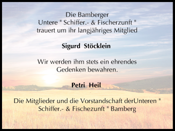 Anzeige von Sigurd Stöcklein von MGO