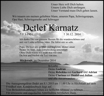 Anzeige von Detlef Karnatz von MGO