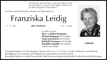 Anzeige von Franziska Leidig von MGO