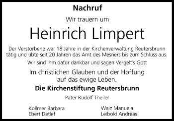 Anzeige von Heinrich Limpert von MGO