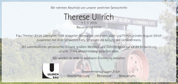 Anzeige von Therese Ullrich von MGO