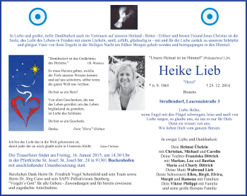 Anzeige von Heike Lieb von MGO