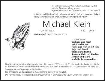 Anzeige von Michael Klein von MGO
