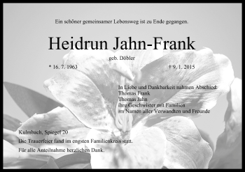 Anzeige von Heidrun Jahn-Frank von MGO