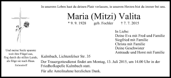 Anzeige von Maria  Valita von MGO