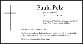 Anzeige von Paula Pelz von MGO