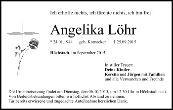 Anzeige von Angelika Löhr von MGO