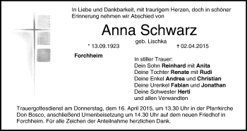 Anzeige von Anna Schwarz von MGO