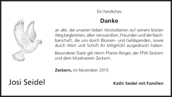 Anzeige von Josi Seidel von MGO