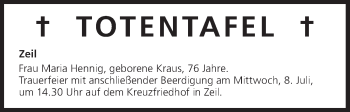 Anzeige von Maria Hennig von MGO