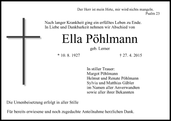 Anzeige von Ella Pöhlmann von MGO