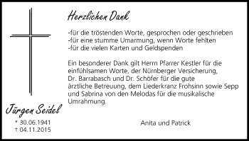 Anzeige von Jürgen Seidel von MGO