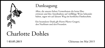 Anzeige von Charlotte Dohles von MGO