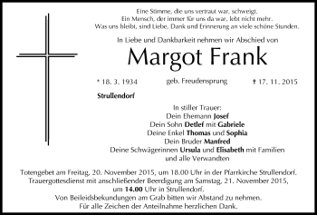 Anzeige von Margot Frank von MGO