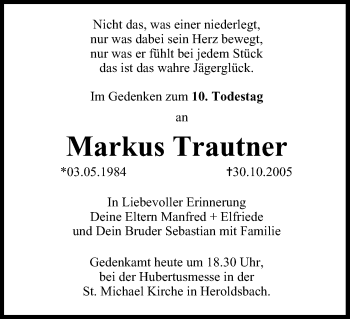 Anzeige von Markus Trautner von MGO