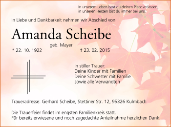 Anzeige von Amanda Scheibe von MGO