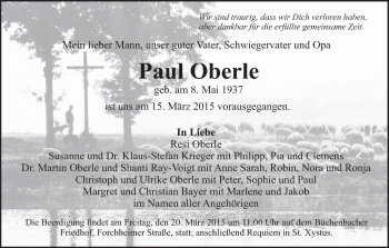 Anzeige von Paul Oberle von MGO