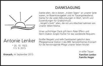 Anzeige von Antonie Lenker von MGO