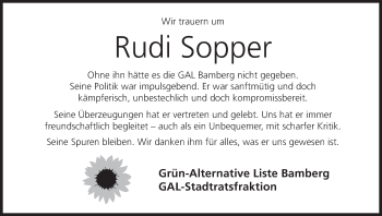 Anzeige von Rudi Sopper von MGO