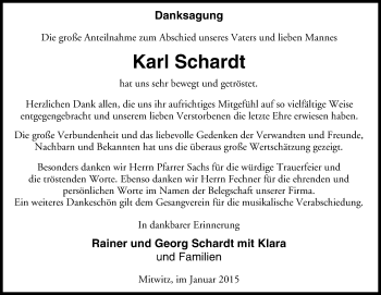 Anzeige von Karl Schardt von MGO