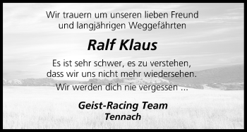 Anzeige von Ralf Klaus von MGO