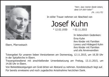Anzeige von Josef Kuhn von MGO