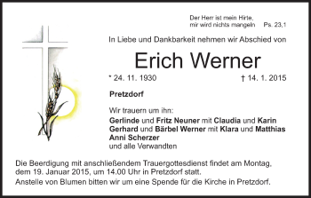 Anzeige von Erich Werner von MGO