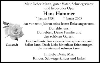 Anzeige von Hans Hammer von MGO