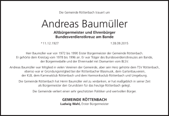 Anzeige von Andreas Baumüller von MGO