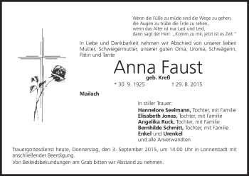 Anzeige von Anna Faust von MGO
