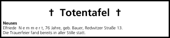 Anzeige von Totentafel vom 24.10.2015 von MGO