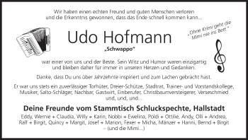 Anzeige von Udo Hofmann von MGO