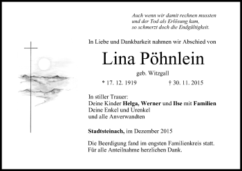 Anzeige von Lina Pöhnlein von MGO