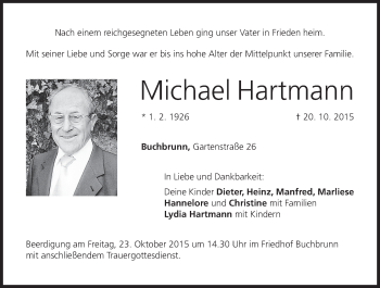 Anzeige von Michael Hartmann von MGO