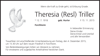 Anzeige von Theresia Triller von MGO